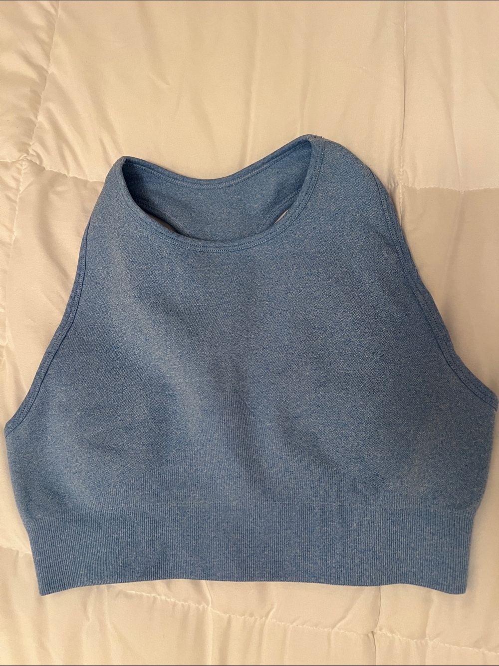 Women’s Sleeveless Sports Bra Top - Light Blue